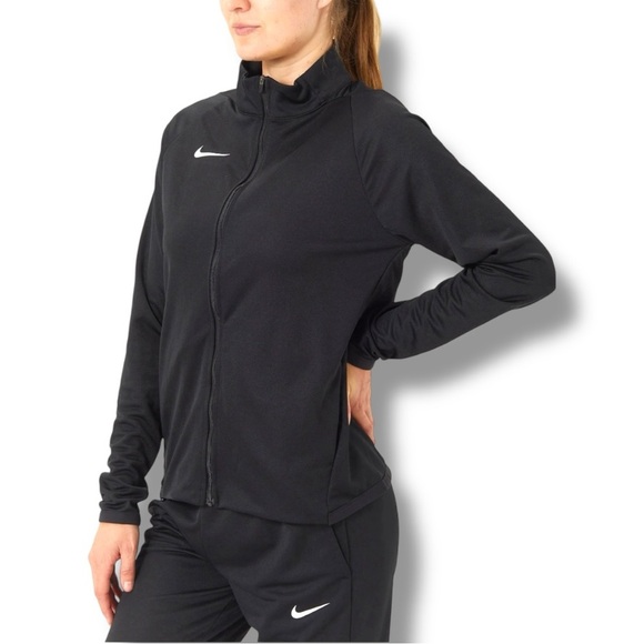 Nike Women’s Black With Grey Details Full-Zip Lightweight Sports Jacket - Picture 1 of 16